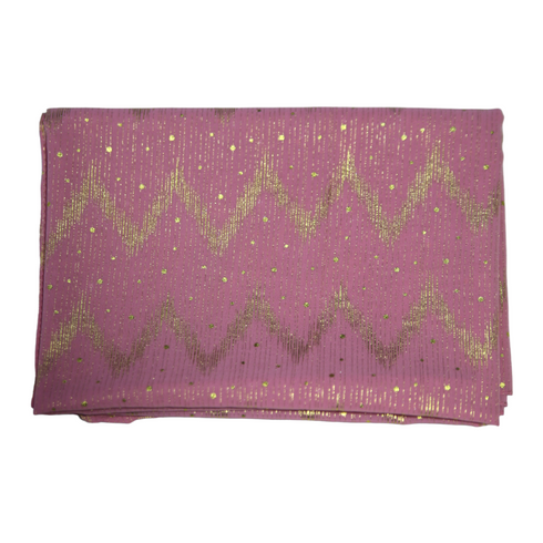 Foil printed Georgette- Pink